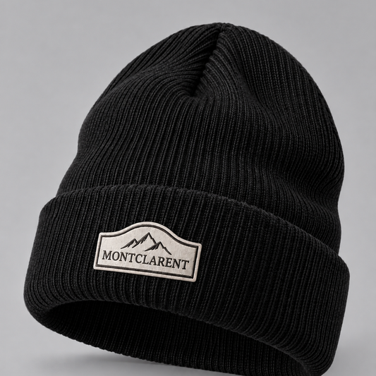 Montclarent Classic Black Knit Beanie